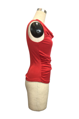 Draped Neck Sleeveless Top