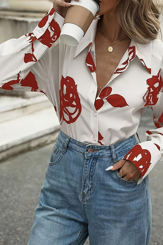 Floral Button-Up Blouse