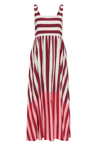 Striped Sleeveless Maxi Dress