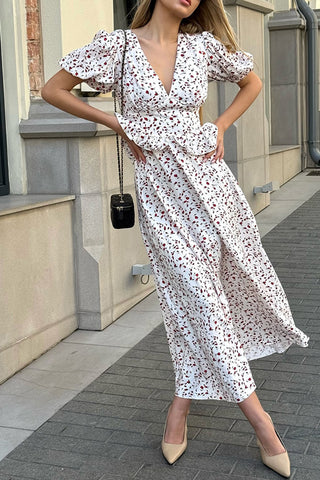 Floral Wrap Maxi Dress for Vacations