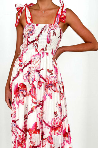 Floral Smocked Midi Dress