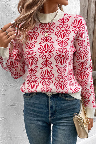 Floral Pattern Sweater