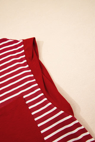 Stripe Round Neck Tank Top
