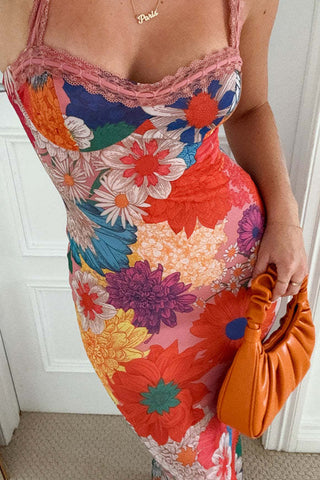 Floral Pattern Vacation Dress