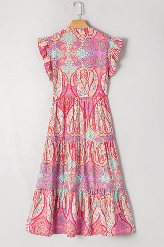 Paisley Tiered Midi Dress