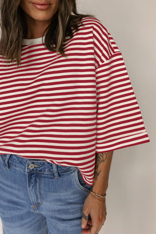 Striped Drop Shoulder Tee