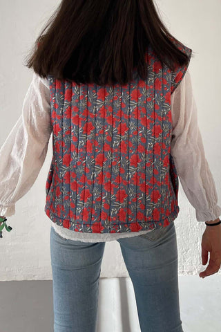 Floral Quilted Vest