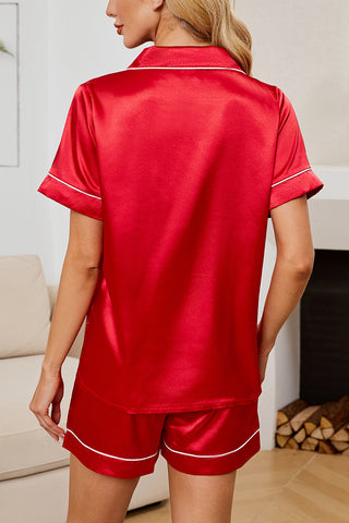 Relaxed Fit Satin Loungewear Set