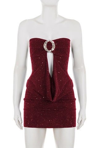 Sparkle Strapless Mini Dress