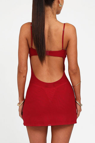 Strappy Mesh Night Out Dress