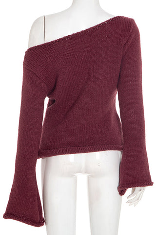 Stylish Off-Shoulder Bell Sleeve Top