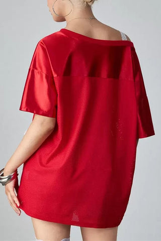 Lace Detail Oversized T-Shirt