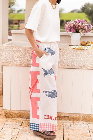 Statement Wide-Leg Casual Pants