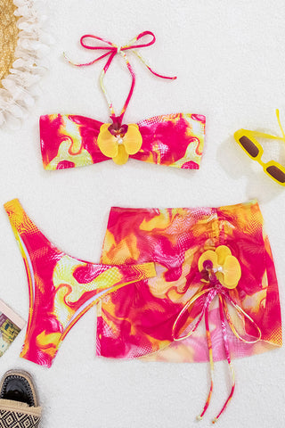 Floral Accent Bikini Set