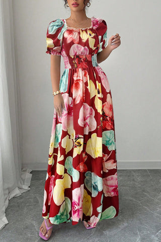 Puff Sleeve Maxi Dress