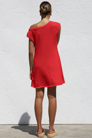 Off Shoulder Knit Mini Dress