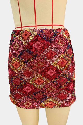 Sequin Mini Skirt
