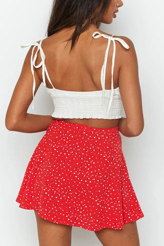 Polka Dot A-Line Mini Skirt