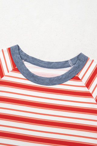 Casual Stripe Pattern T-Shirt