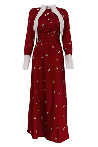 Elegant Long-Sleeve Casual Dress