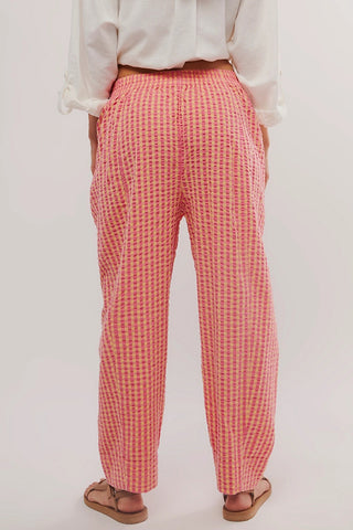 Gingham Check Casual Pants