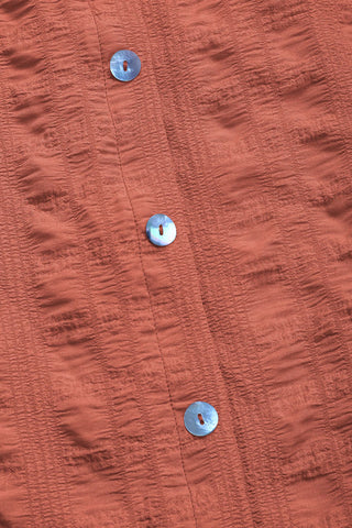 Button-Front Ruffled Casual Dress