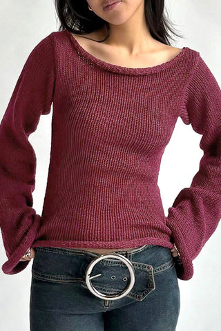 Stylish Off-Shoulder Bell Sleeve Top