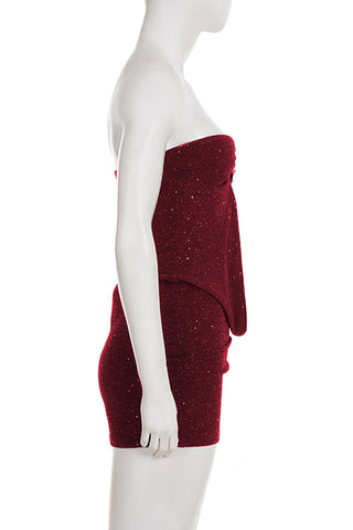 Sparkle Strapless Mini Dress