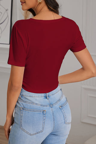 Wrap-Front Ruched Tank Top