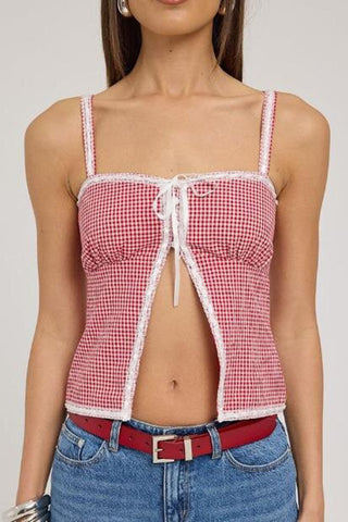 Adjustable Tie-Front Tank Top