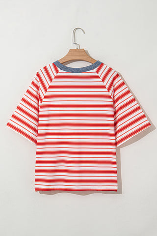 Casual Stripe Pattern T-Shirt