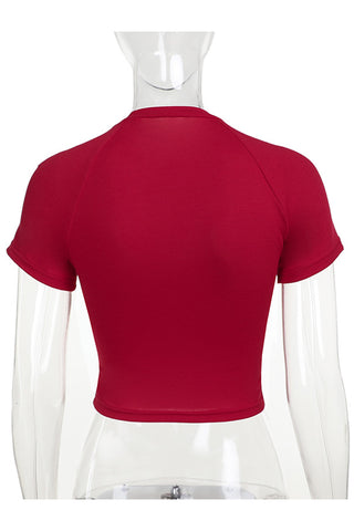 Graphic Cherry Crop T-Shirt