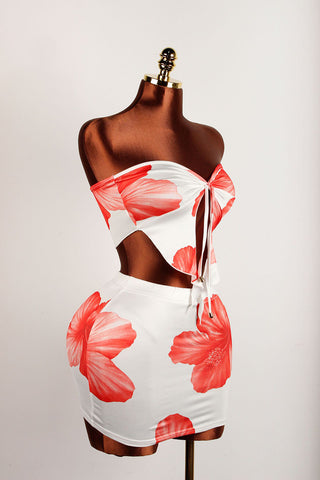 Elegant Floral Skirt Set
