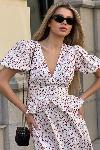 Floral Wrap Maxi Dress for Vacations