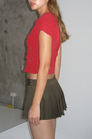 Short Sleeve Frog Button Top