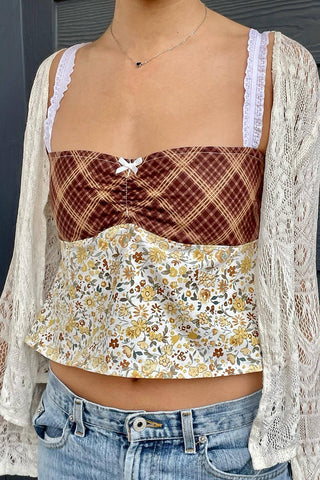 Floral Lace Trim Camisole