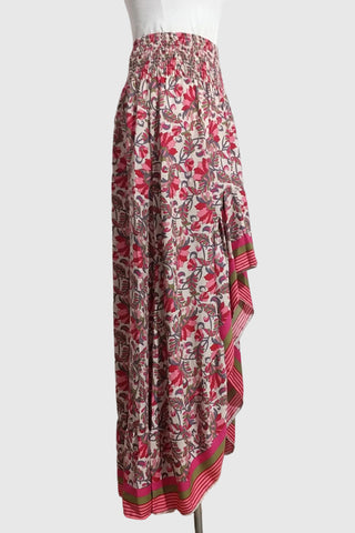 Smocked Waist Midi Skirt