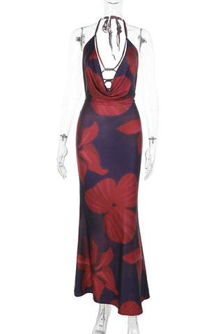 Floral Halter Maxi Sundress