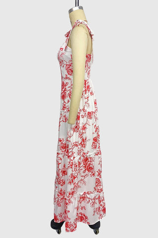Floral Print Casual Maxi Dress