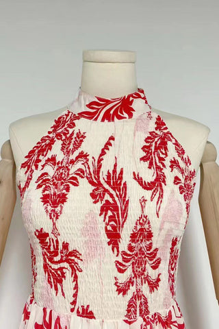 Floral Halter Maxi Dress