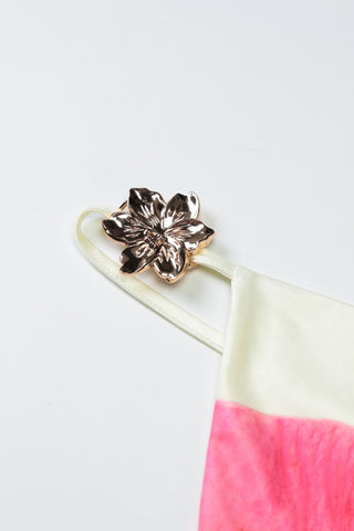 Floral One-Shoulder Draped Dress