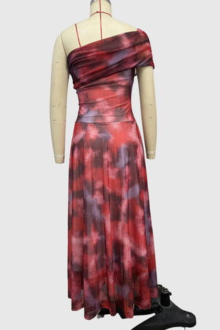 One-Shoulder Flowing Casual Dress