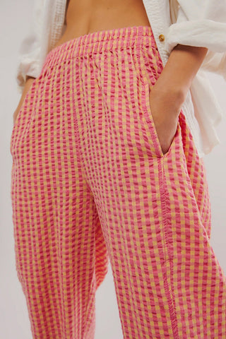 Gingham Check Casual Pants