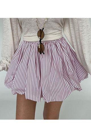 Striped High-Waisted Mini Skirt