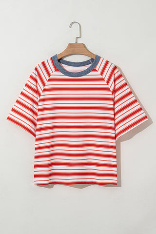 Casual Stripe Pattern T-Shirt