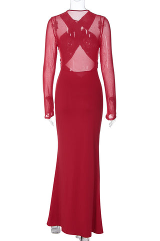 Elegant Cross-Front Evening Dress