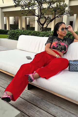 Graphic Tee with Casual Utility Pants