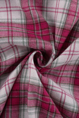 Oversized Plaid Button-Down Shirt