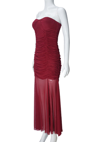 Strapless Ruched Evening Gown