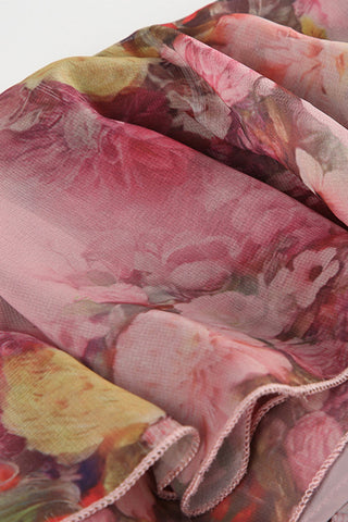 Floral Tiered Ruffle Skirt